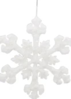 Intratuin kerst ornament Sia sneeuwvlok wit 23 x 23 x 1,5 cm