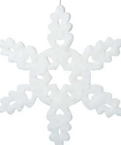 Intratuin kerst ornament Sia sneeuwvlok met ster wit 32,5 x 32,5 x 1,5 cm