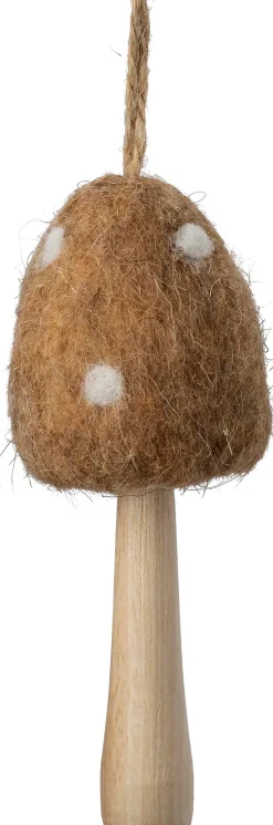 Intratuin kerst ornament Sieni paddenstoel licht bruin 4,5 x 4,5 x 13 cm
