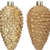 Intratuin kerst ornament Sien dennenappel goud D 5 H 10 cm 4 stuks