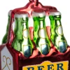 Intratuin kerst ornament sixpack bier zwart / goud 8,1 x 4,8 x 9,7 cm