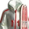 Intratuin kerst ornament skijas groen 6,5 x 9,5 x 3,5 cm