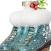 Intratuin kerst ornament Skita schaatsen blauw 7 x 7 x 6 cm
