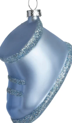 Intratuin kerst ornament slof blauw 8 x 4,5 x 5 cm