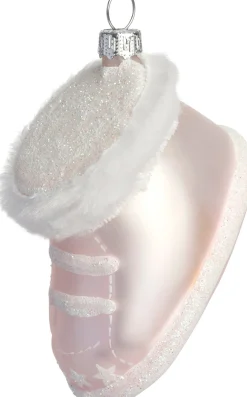 Intratuin kerst ornament slof wit 8,2 x 5 x 5 cm