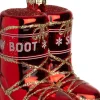 Intratuin kerst ornament sneeuwlaars rood 5,5 x 5,4 x 7 cm