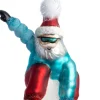 Intratuin kerst ornament snowboarder rood / blauw 10,6 x 5,4 x 10,6 cm