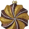Intratuin kerst ornament snoepje bruin / goud 9 x 3 x 9 cm