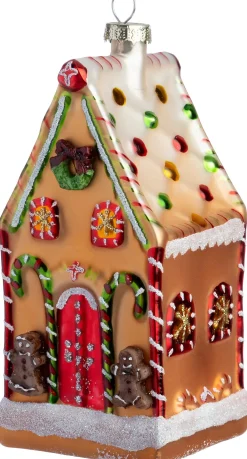 Intratuin kerst ornament snoephuis goud 6 x 6,1 x 13,6 cm