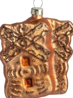 Intratuin kerst ornament speculaas goud 7,5 x 2,8 x 9,1 cm
