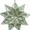 Intratuin kerst ornament ster groen 9,4 x 9,3 x 2,5 cm