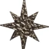 Intratuin kerst ornament ster 20 x 10 x 1 cm zwart / zilver