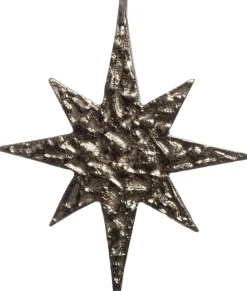 Intratuin kerst ornament ster 20 x 10 x 1 cm zwart / zilver
