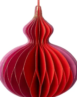 Intratuin kerst ornament Steven druppel roze D 9 cm