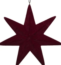 Intratuin kerst ornament ster paars D 14 H 3,3 cm