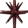 Intratuin kerst ornament ster rood 9,5 x 9,5 x 14 cm