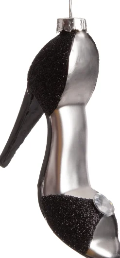 Intratuin kerst ornament stiletto zwart H 8,5 cm