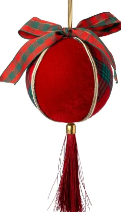 Intratuin kerst ornament strik Timan rood D 8 H 17 cm