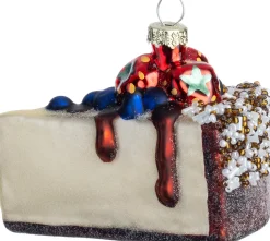 Intratuin kerst ornament taartpunt 9,9 x 6,2 x 7,2 cm