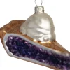 Intratuin kerst ornament taartpunt goud / paars 10 x 6,3 x 6,3 cm