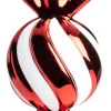 Intratuin kerst ornament Taffy rood / wit 15 x 13,5 x 30 cm