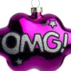 Intratuin kerst ornament tekstballon omg roze 10,6 x 4,3 x 7,1 cm