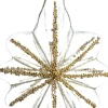 Intratuin kerst ornament transparant / goud 8,5 x 4 x 12,5 cm