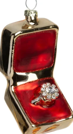 Intratuin kerst ornament trouwring goud 4,9 x 3,9 x 10,2 cm