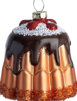 Intratuin kerst ornament tulband bruin 6,3 x 6,3 x 6,7 cm