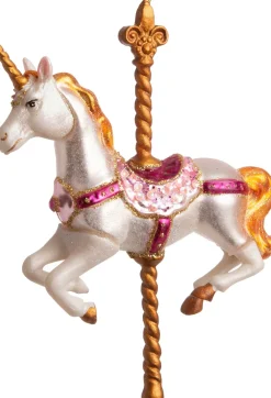 Intratuin kerst ornament unicorn wit H 16 cm
