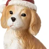 Intratuin kerst ornament Vico hond met muts bruin / wit 3,8 x 4,9 x 8,2 cm