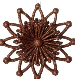 Intratuin kerst ornament Vin bloem bruin 11,5 x 3,5 x 11,5 cm