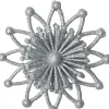 Intratuin kerst ornament Vin bloem zilver 11,5 x 3,5 x 11,5 cm