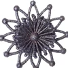 Intratuin kerst ornament Vin bloem paars 11,5 x 3,5 x 11,5 cm