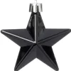 Intratuin kerst ornament Vion ster zwart D 7 H 2 cm 12 stuks