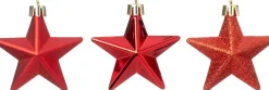 Intratuin kerst ornament Vion ster rood D 7 H 2 cm 12 stuks