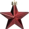 Intratuin kerst ornament Vion ster bordeaux D 7 H 2 cm 12 stuks