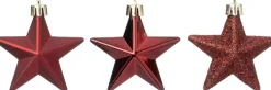 Intratuin kerst ornament Vion ster bordeaux D 7 H 2 cm 12 stuks