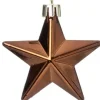 Intratuin kerst ornament Vion ster bruin D 7 H 2 cm 12 stuks
