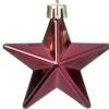 Intratuin kerst ornament Vion ster paars D 7 H 2 cm 12 stuks