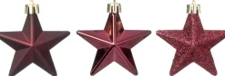 Intratuin kerst ornament Vion ster paars D 7 H 2 cm 12 stuks