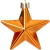 Intratuin kerst ornament Vion ster oranje D 7 H 2 cm 12 stuks