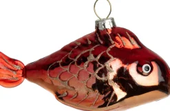 Intratuin kerst ornament vis rood 10 x 3,5 x 5 cm