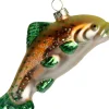 Intratuin kerst ornament vis groen 11,8 x 3,5 x 5,1 cm