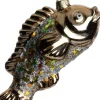 Intratuin kerst ornament vis goud / zilver 11,8 x 4,5 x 5,8 cm