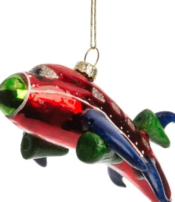 Intratuin kerst ornament vliegtuig 11,5 x 9 x 6 cm