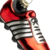 Intratuin kerst ornament voetbalschoen rood / wit 9,4 x 3,8 x 4,5 cm