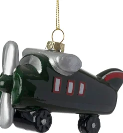 Intratuin kerst ornament Vola helicopter groen 11,7 x 5 x 6,7 cm