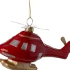 Intratuin kerst ornament Vola helicopter rood 13,5 x 4 x 7 cm