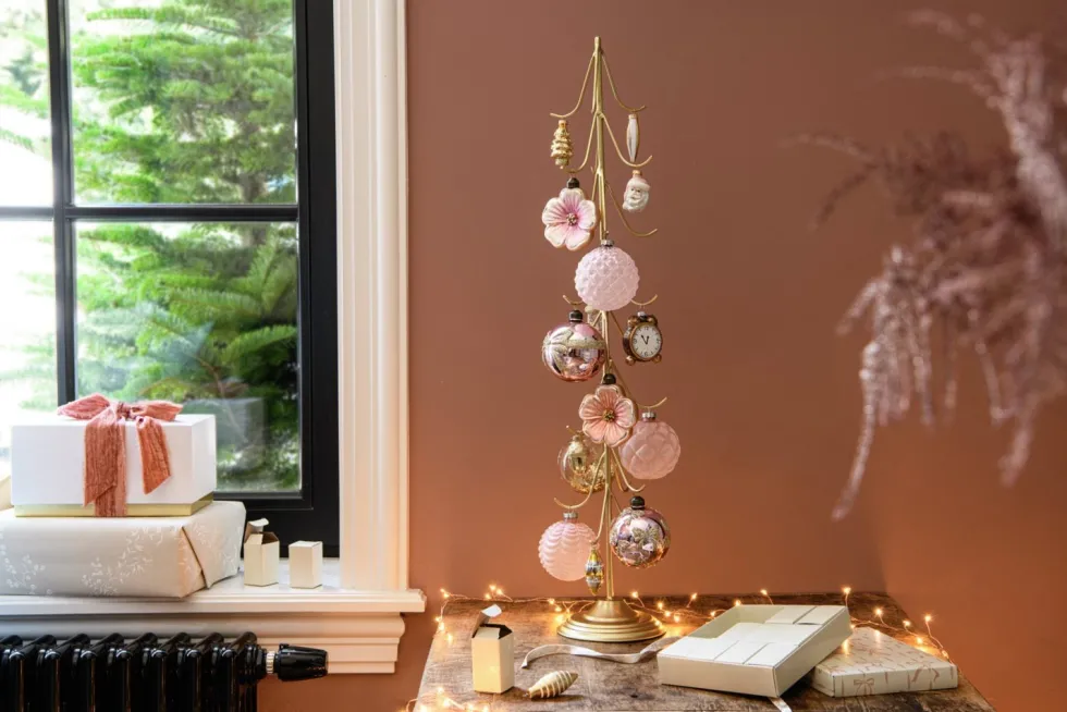 Intratuin kerst ornament wekker goud 6,5 x 2 x 5,5 cm